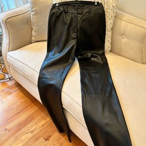 Chic Women's Black Leather Pants